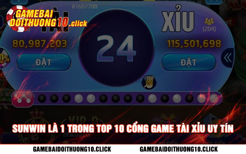 Sunwin la 1 trong top 10 cong game tai xiu uy tin hien nay Sunwin là 1 trong top 10 cổng game tài xỉu uy tín hiện nay